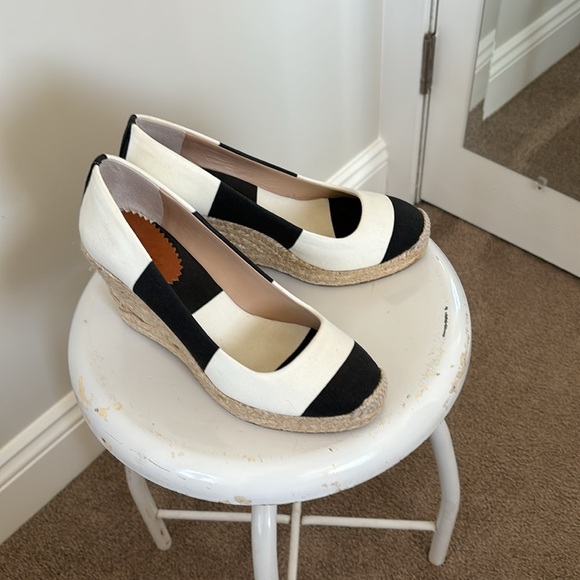 J Crew striped Seville wedge -6 1/2 - Picture 2 of 7